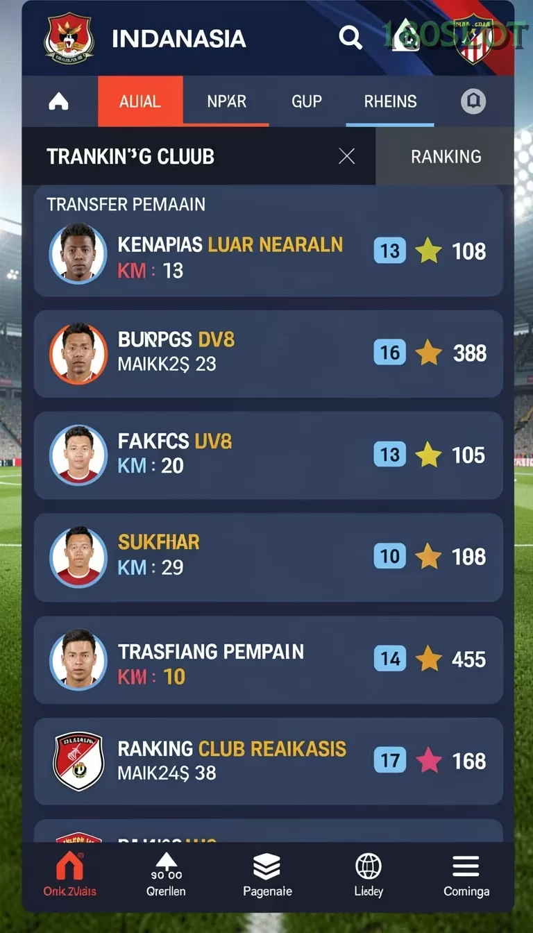 Cuplikan layar V96 — pengaturan akun